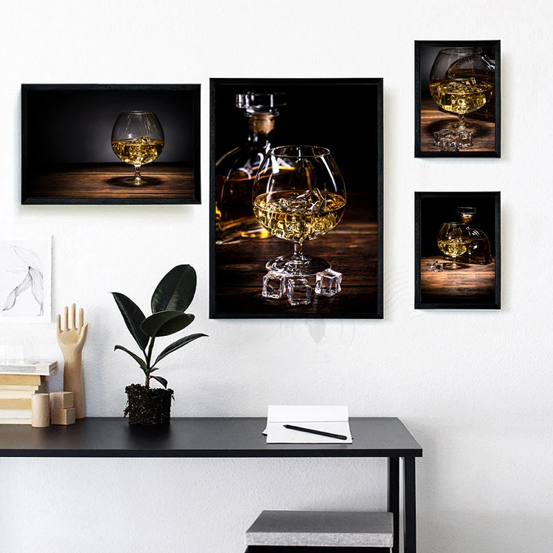 Постер Whiskey Ice Wine Art с принтом настенные шикарные картины уникальная Картина на