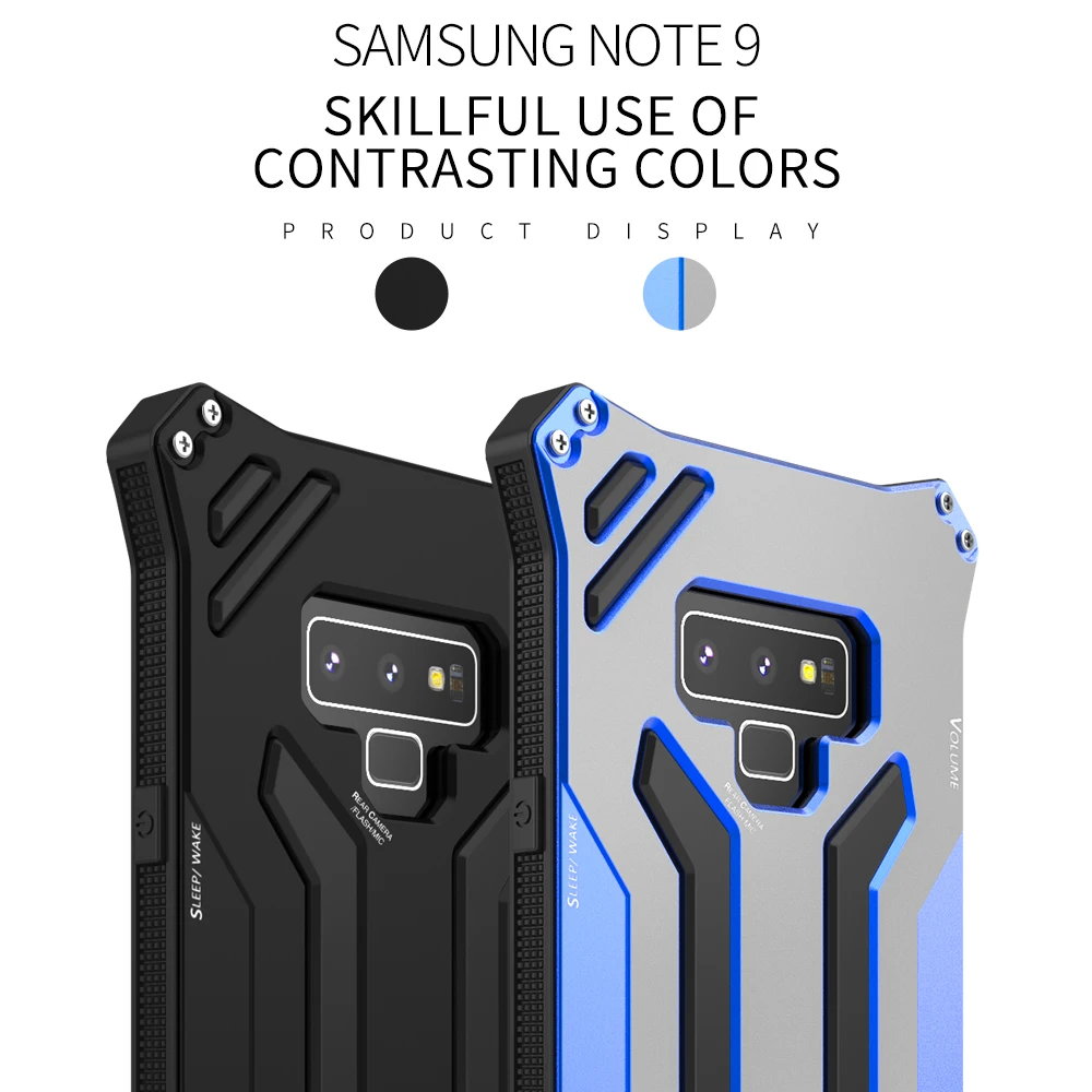 R-JUST Gundam защитный чехол для телефона samsung Galaxy Note 9 8 S8 S9 Plus Note9 S6 Edge противоударный алюминиевый металлический защитный чехол