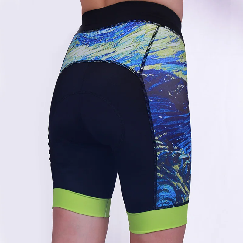 Звездная ночь для женщин Coolmax 3D шорты велоезды с вставками ударопрочный MTB горный