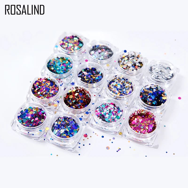 ROSALIND лазерные блестки тонкие смешанные мини круглые украшения блестящие