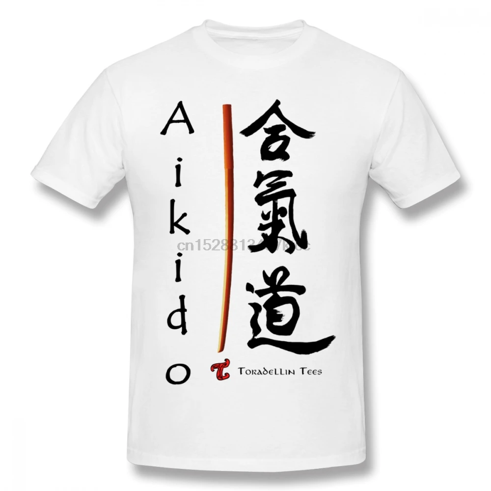 Футболка Aikido для мальчиков с аниме футболка из органического хлопка бесплатная