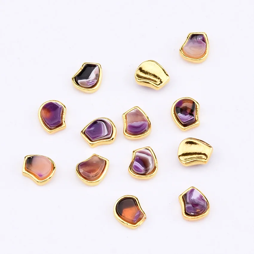 10 шт Новое прибытие декоративный камень для ногтей оболочки части золотые шпильки Сплав 3d художественное оформление ногтей драгоценный камень дизайн ювелирные аксессуары Y1144~ 1159 - Цвет: Y1151