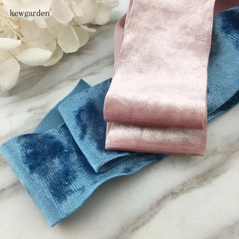 

Kewgarden Wholesale 1-1/2" 40mm Velvet Satin Ribbons Handmade Tape DIY Bowknot Ribbon Garment Accessories Riband 10y