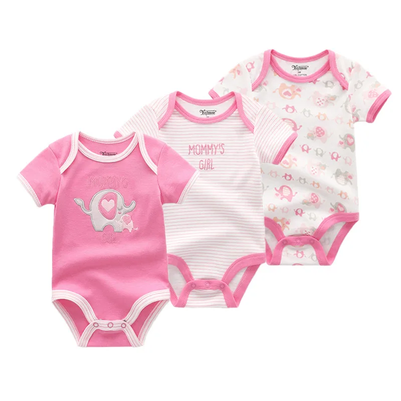 3 PCS/lot summer baby girl Baby romper Cotton jumpsuit set Boy Clothes | Детская одежда и обувь