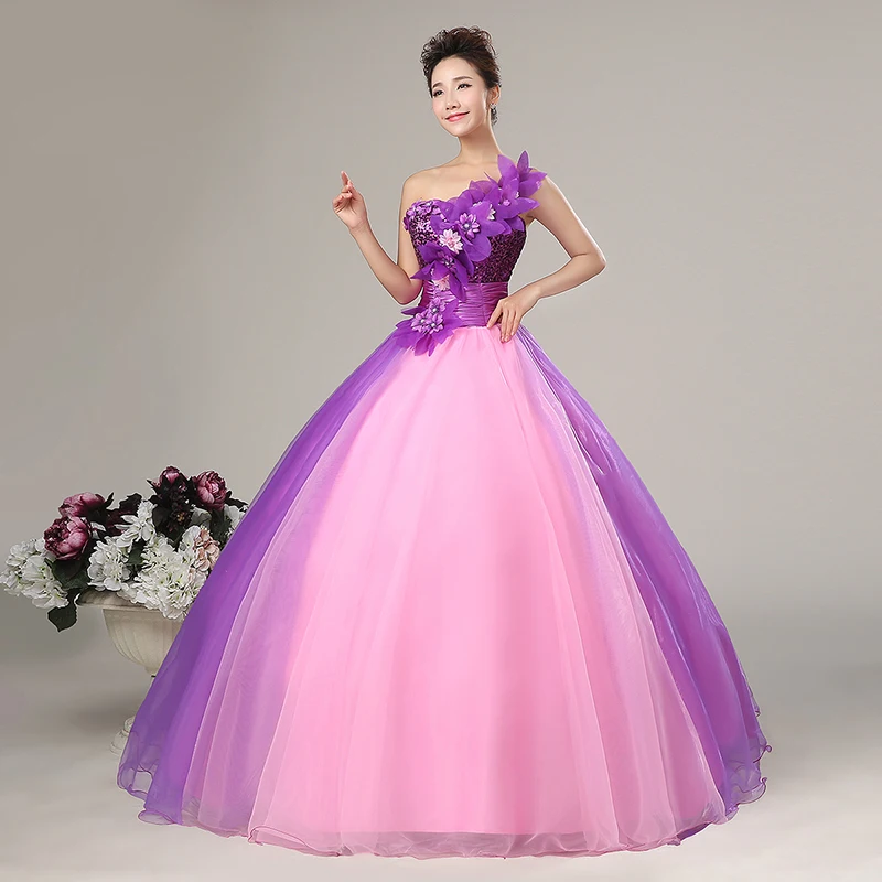 Vestidos Baratos Quinceanera, новинка, платье принцессы, бальное платье на одно плечо с цветочным рисунком, на заказ, плюс размер, платье для выпускного вечера