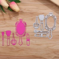 cosmetic make up tools metal cutting dies for diy scrapbooking photo album paper cards decorative crafts embossing die cuts