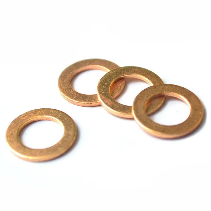 1pack Flat Ring Gasket M4-M14 Solid Copper Washer Sump Plug Oil Seal Fittings Boat Washers Fastener Hardware Accessories | Обустройство