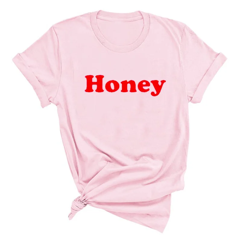 Honey футболка хипстер Женская графическая пчела 80s одежда Harajuku Tumblr модная