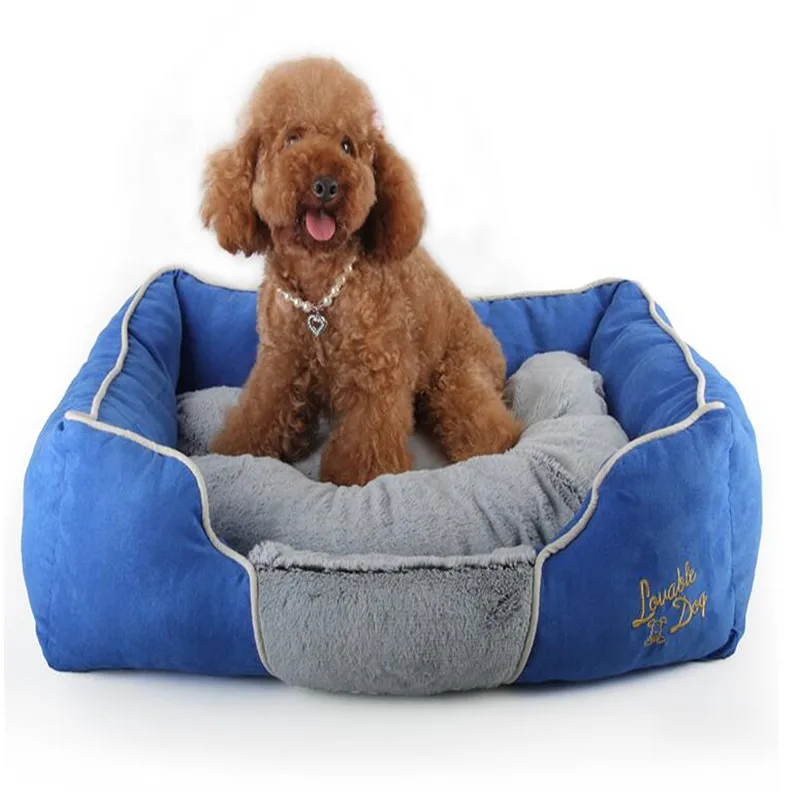 Роскошные Меха Собаки Одеяло Прямоугольный Диван katten кровать Тепло Кровать для