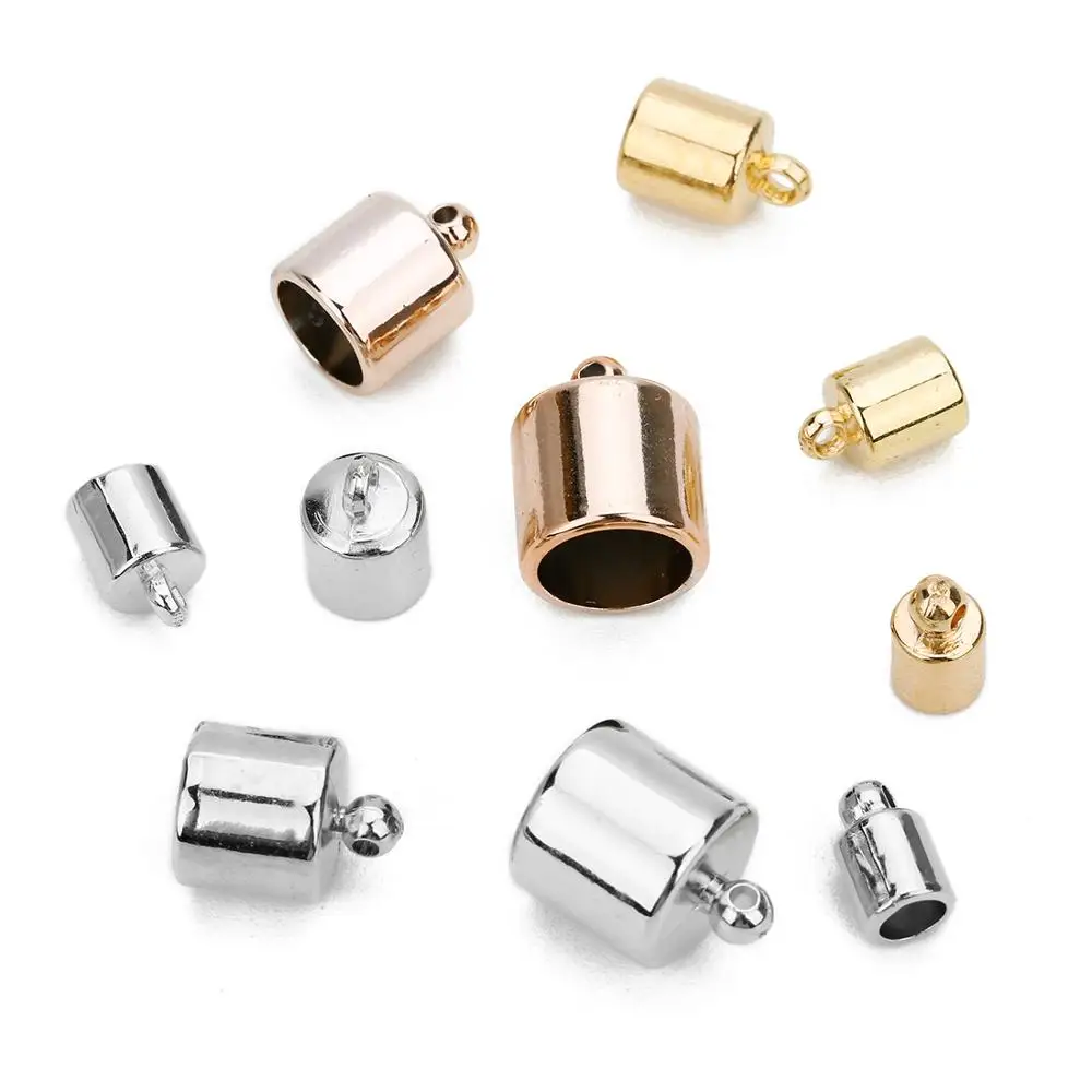 

Lacoogh 100Pcs/lot CCB Spacer End Caps Tassel Crimp End Beads Connector Hole 4/5/7/8/10mm DIY Jewelry Making Handmade Findings