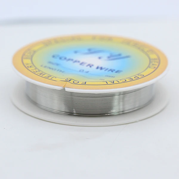0.8mm silver 2p 0,2/0,3/0,4/0,5/0,6/0,8/1 мм Круглый Золотой Серебряный Чистый медный провод Бисероплетение веревка для изготовления ювелирных изделий фурнитура для рукоделия бусины веревка/шнур - Цвет: 0.8mm silver
