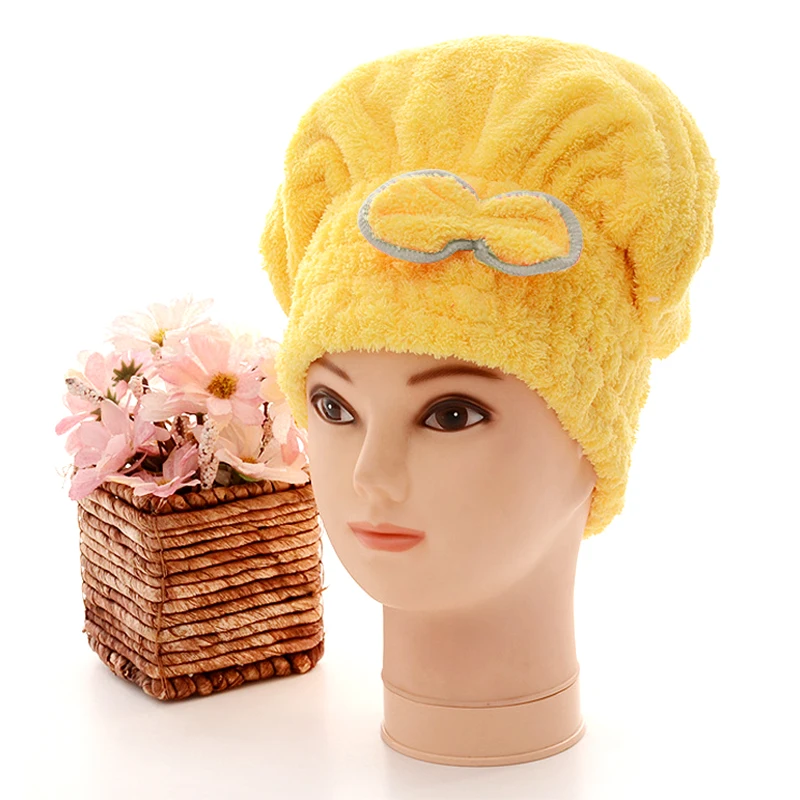 Новая магия быстрое высыхание волос для ванной Spa бантом обёрточная бумага полотенце из микрофибры тюрбан сухой шляпа кепки для
