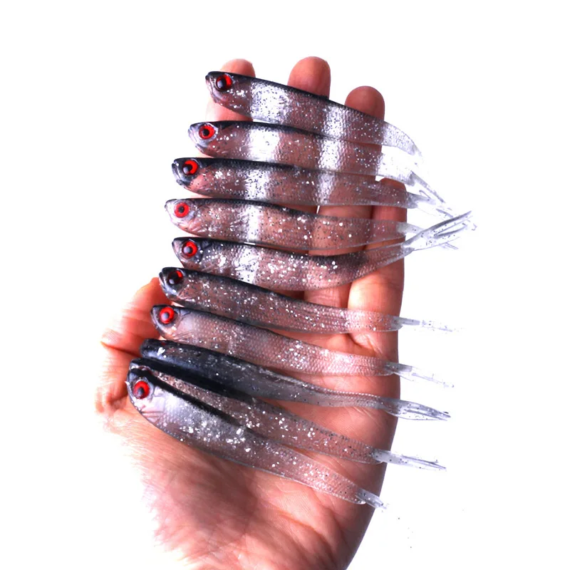 Силиконовые воблеры, искусственная приманка, приманка для рыбалки, Мягкая приманка, 10 см, 3,6 г, плавающие приманки, приманки для рыбалки, 10 шт./лот, рыболовные снасти