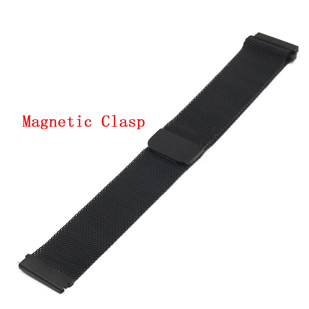 Stainless Steel Watch Band 16mm 20mm 22mm for Motorola Moto 360 2 42mm 46mm Men Women Magnetic Clasp Strap Loop Belt Bracelet
