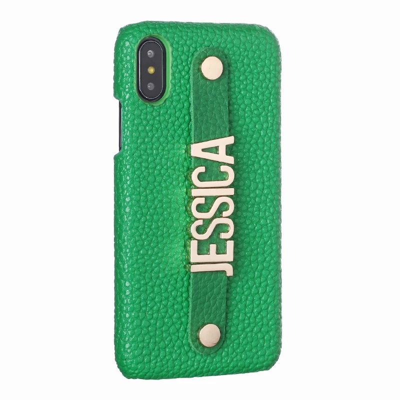 Кожаный чехол для телефона с металлическим ремешком iPhone 12 11 Pr XS Max XR 7 7Plus 8 8Plus