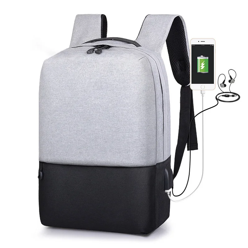 Деловая Мужская сумка из ткани Оксфорд мужской рюкзак с USB-зарядкой для ноутбука