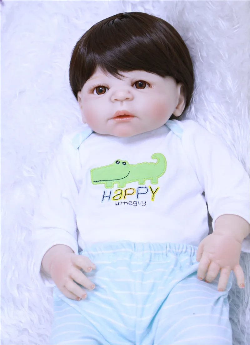 Кукла реборн силиконовая 22 дюйма 55 см|reborn bonecas|girl rebornsbaby real |