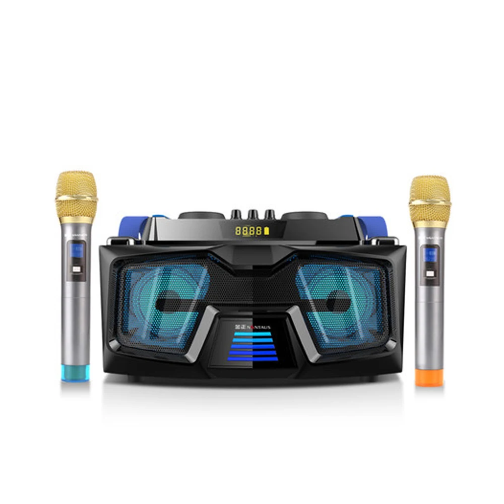 Мультимедийные колонки Bluetooth караоке микрофон супер DJ бас Hi-Fi активный