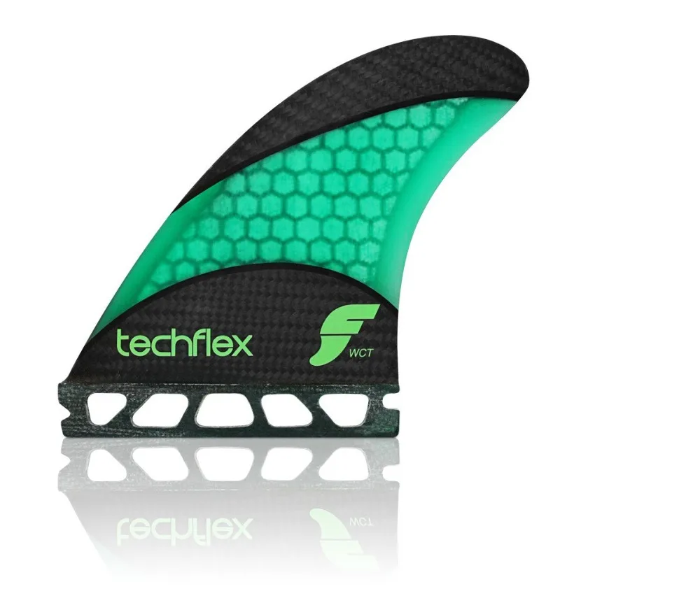 FUTURES FINS THRUSTER-WCT TECHFLEX (средний) неоновый зеленый шестигранный | Спорт и развлечения