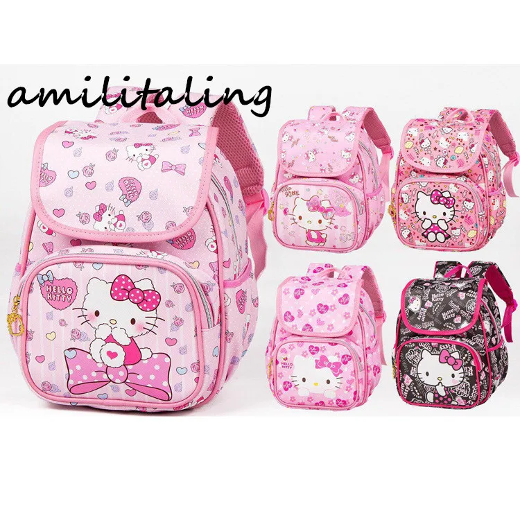 Новый водонепроницаемый рюкзак HelloKitty на молнии с крышкой для начальной школы