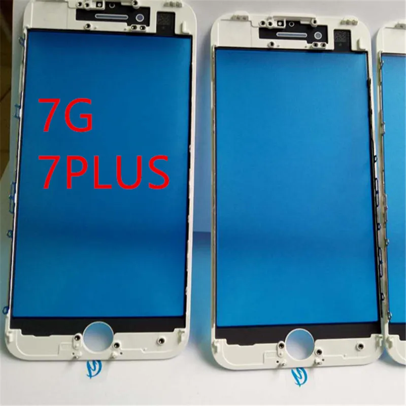 Внешнее стекло с рамкой для iPhone 7G 7plus 8 8g 8 Plus lcd Передний сенсорный экран стеклянная рамка+ рамка панель дигитайзер ДАТЧИК запчасти