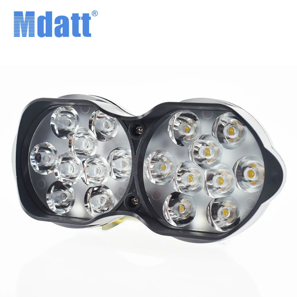 Mdatt СВЕТОДИОДНЫЕ двойные лампы для мотоцикла светодиодные фары 12V 3000Lm Moto Spotlight 6500K