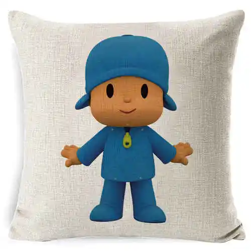 Розовый Fokusent покойо, Элли, Пато Лула Pocoyo собака утка наволочка квадратная Обычная разноцветная наволочка для дивана стул Декор - Цвет: Розовый