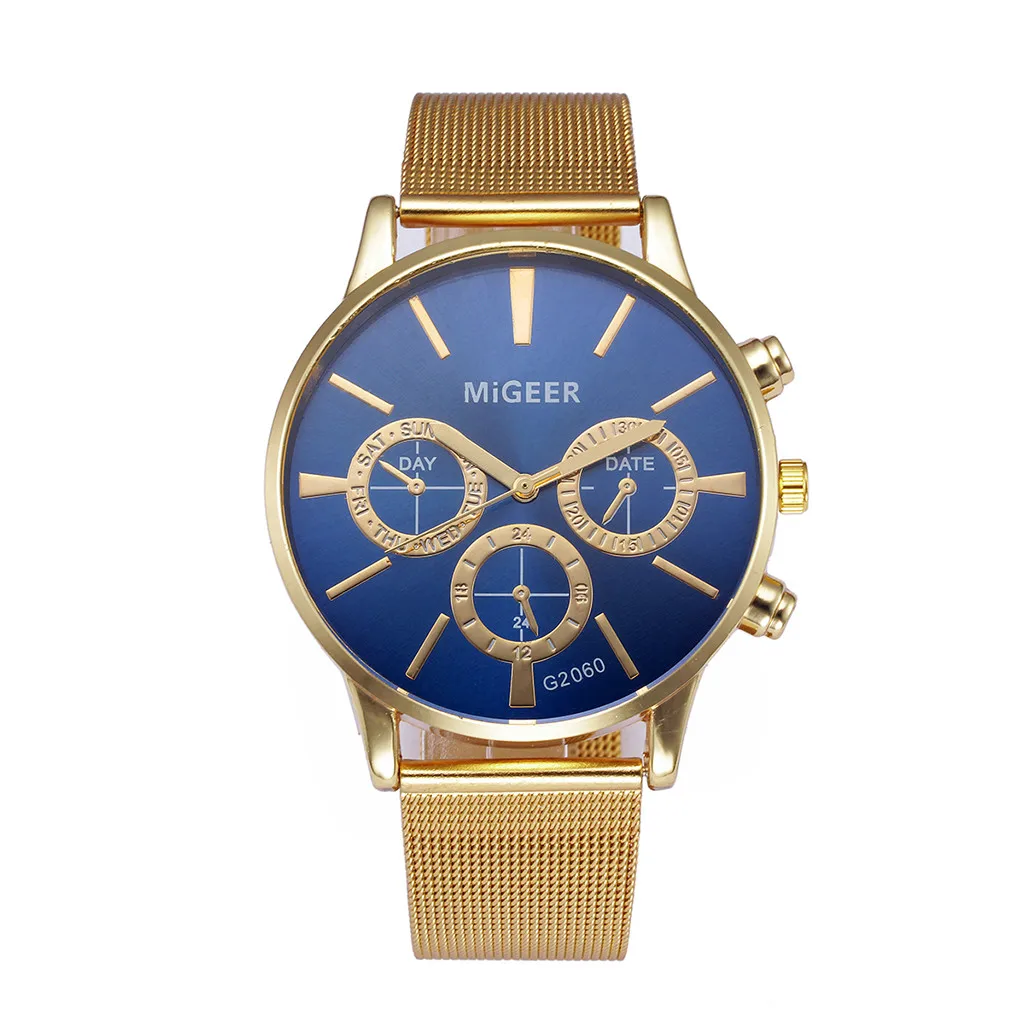 Мужские классические часы наручные reloj hombre со стальным ремешком кварцевые