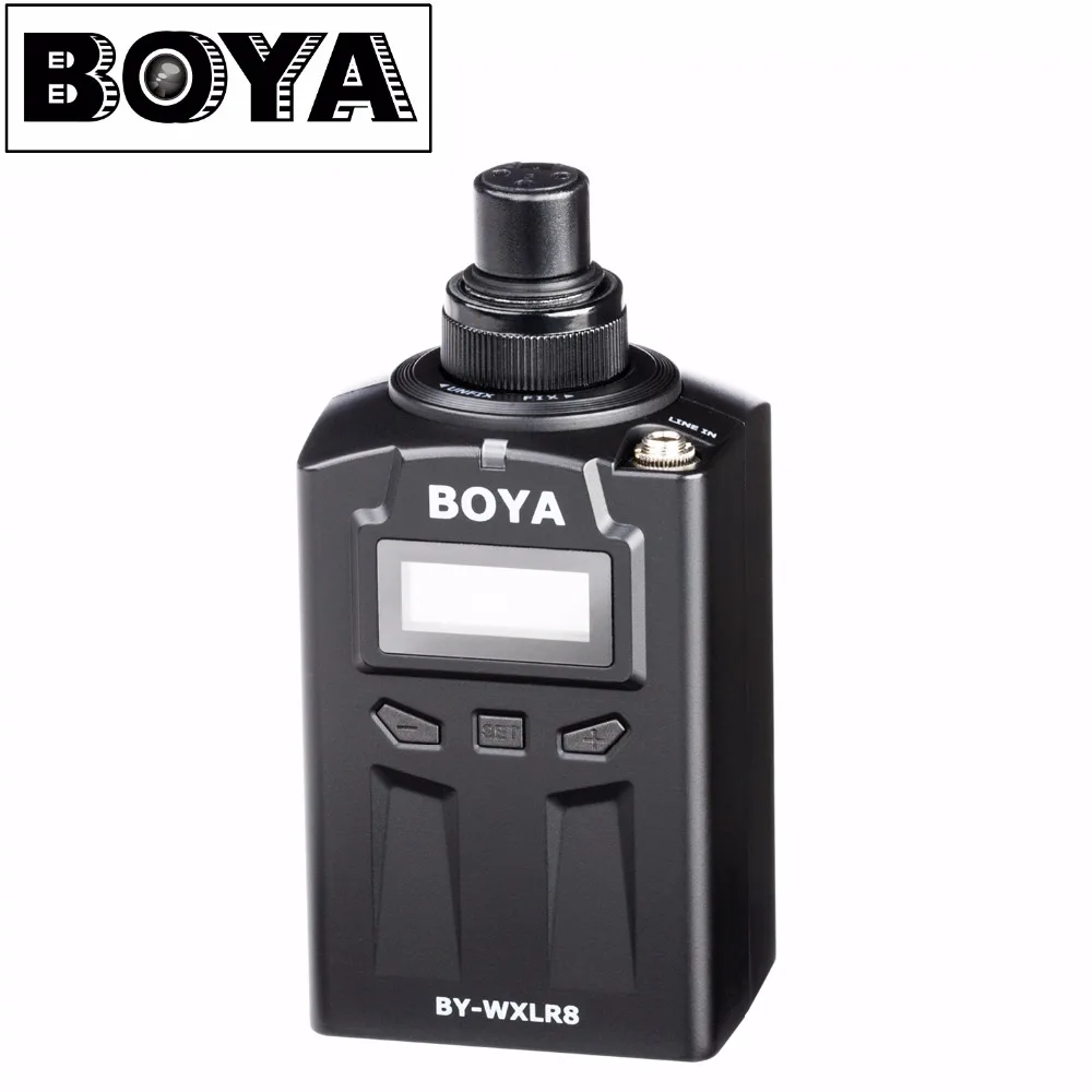 BOYA BY WXLR8 Plug on XLR аудиопередатчик с ЖК дисплеем для детской беспроводной