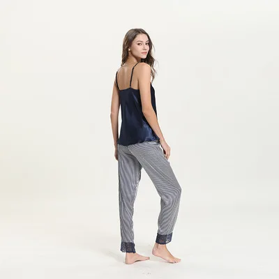 Пикантная летняя и осенняя Пижама женские пижамные комплекты с кружевной