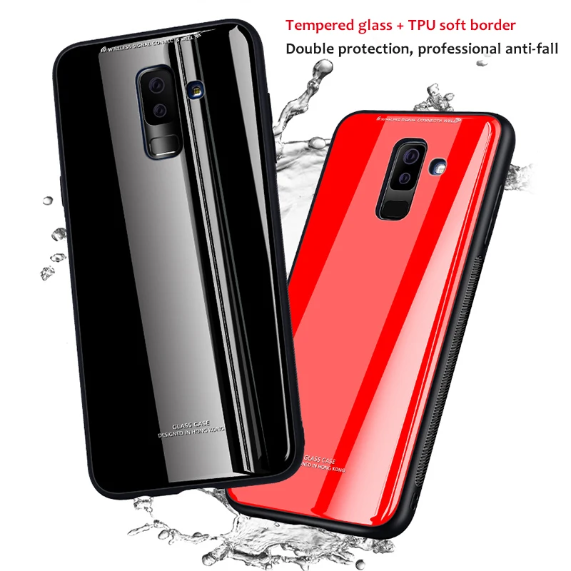 Чехол из закаленного стекла для samsung Galaxy S9 S8 Plus Note 9 8 S7 Edge J5 J7 J2 Prime J3 Pro J5 J7 роскошный силиконовый бампер