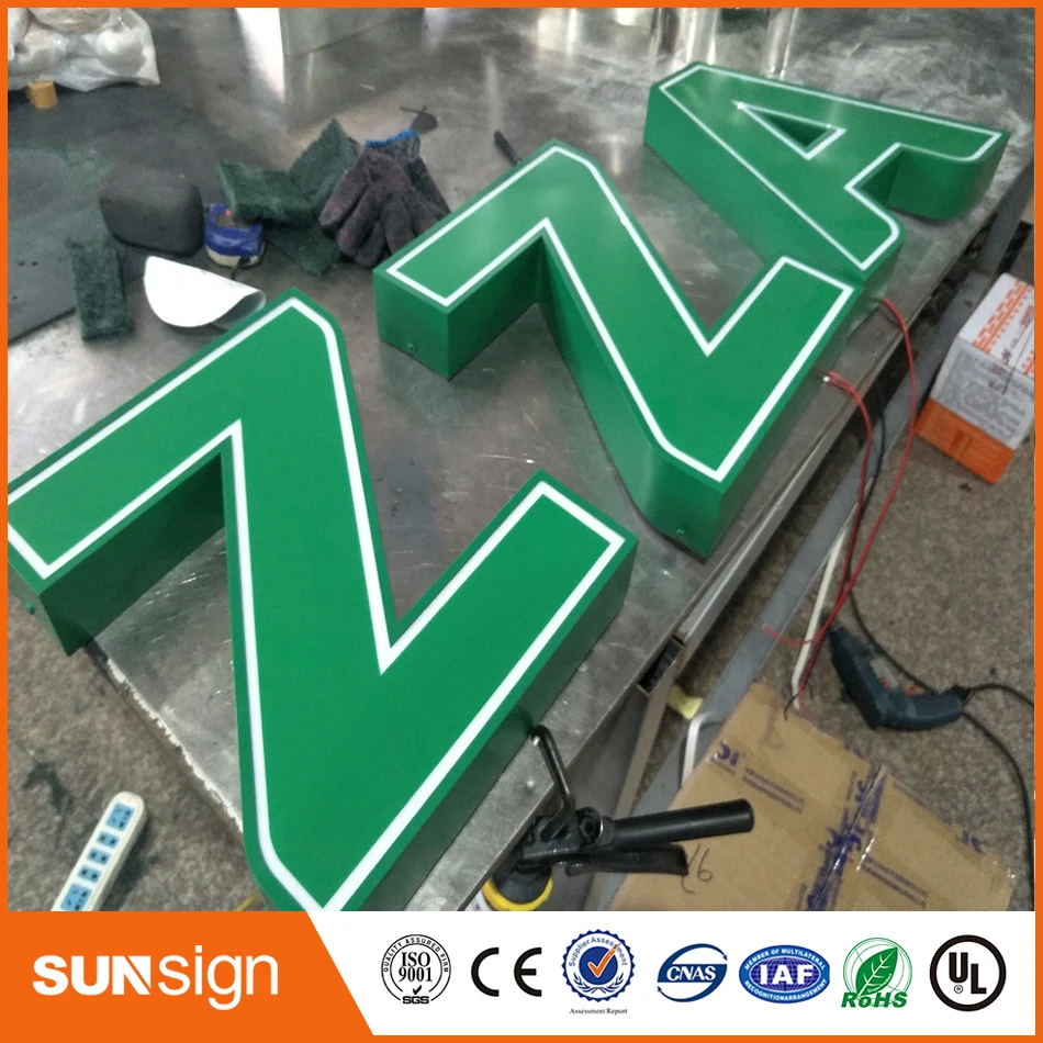 Пользовательский наружный фонарь 3d надпись|3d letter signage|signage letters3d signage |