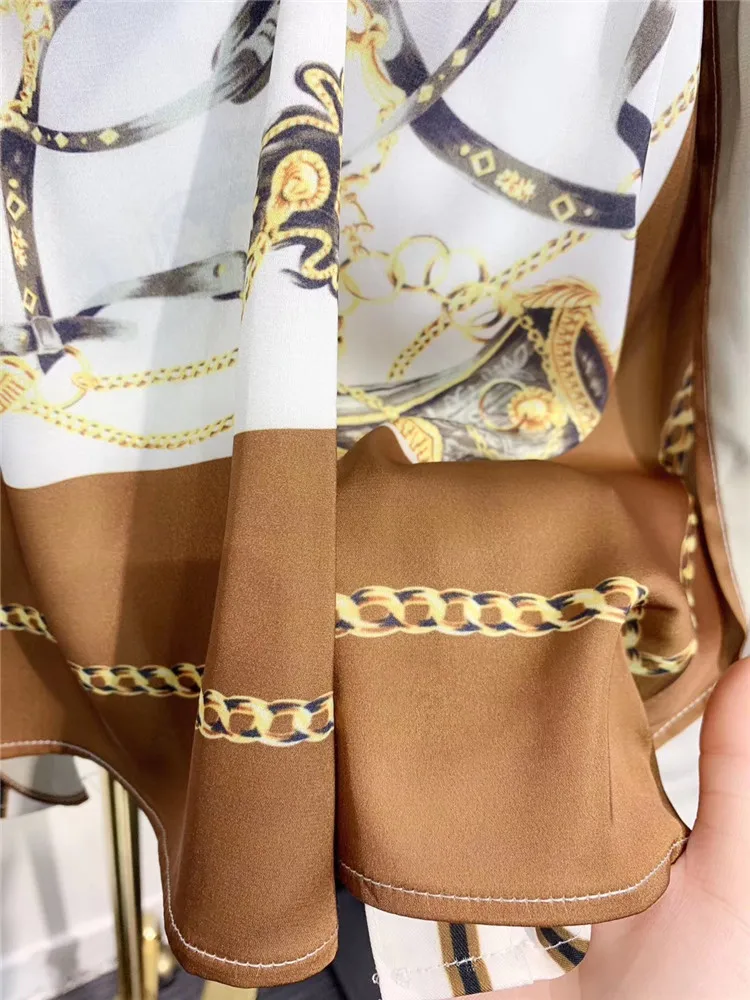 Женская блузка в полоску GETSRING Весенняя Асимметричная туника с длинным рукавом и