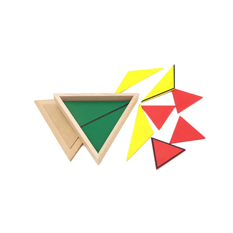 Деревянные детские игрушки Монтессори строительные треугольники в пяти