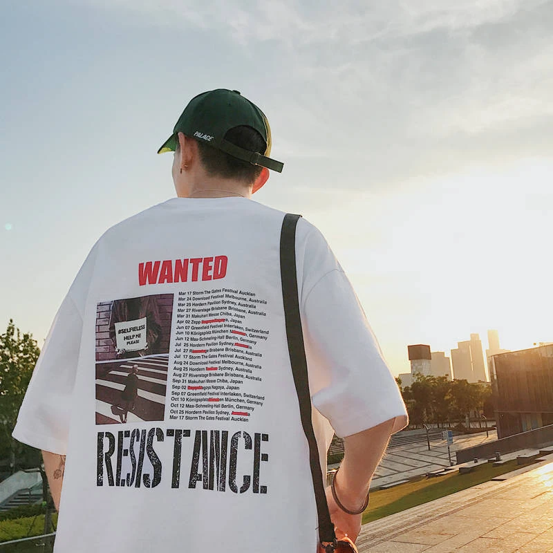 Футболка мужская в стиле хип хоп Корейская уличная одежда Харадзюку Модные