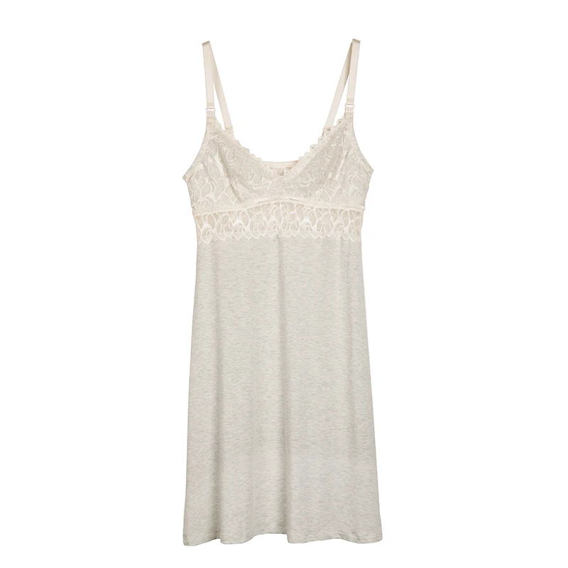 Heather Grey01 Gratlin ночная рубашка для кормящих грудью, ночная рубашка для беременных женщин, ночная рубашка для беременных - Цвет: Heather Grey01