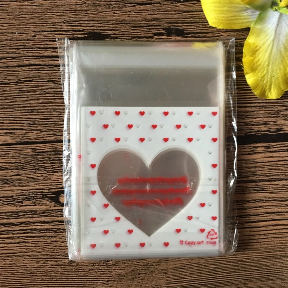 50/100Pcs 7*7cm Heart Tower Animals Candy Cookie Plastic Bags Wedding Gifts Pouch Bag Packaging Birthday Party Favors | Дом и сад