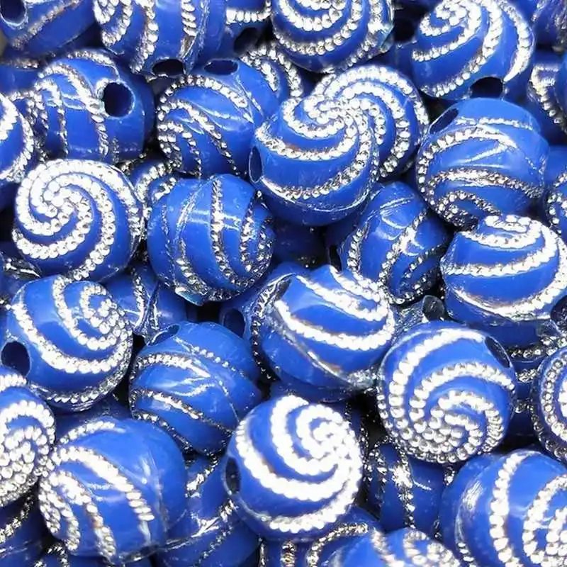 8mm 100pcs DIY 100 шт 8 мм дешевые горячие модные бусины 11 цветов акриловые бусины для браслета ожерелье аксессуары круглая спираль узор подарок - Цвет: 8mm 100pcs
