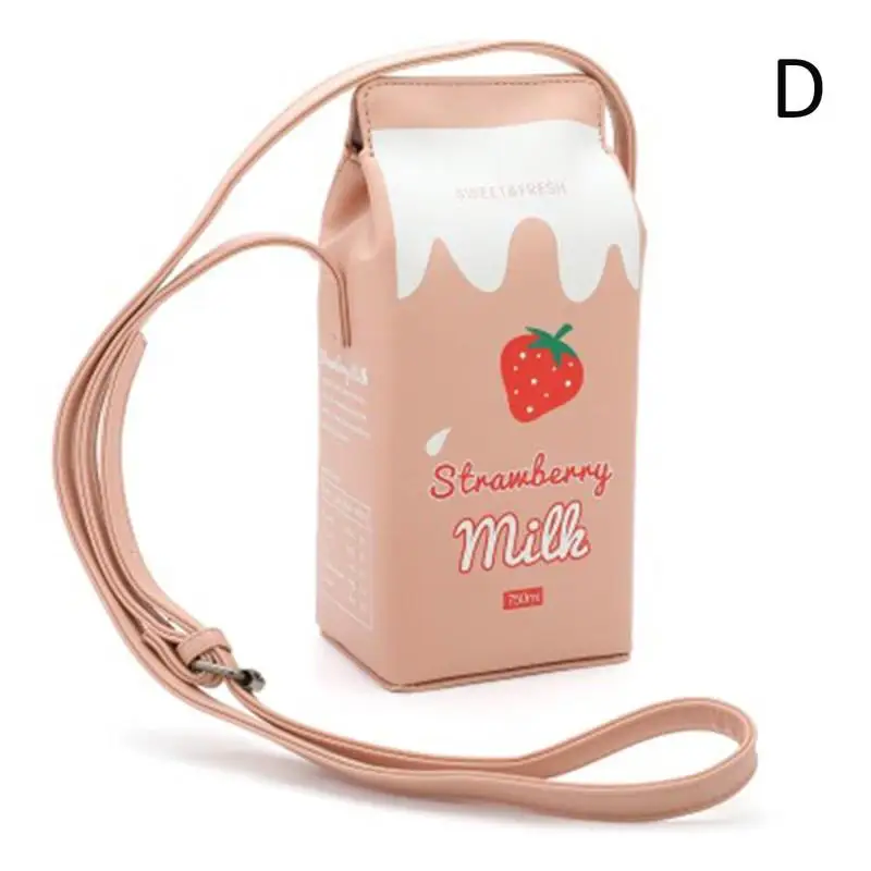 Pink Женский кошелек для девушек Kawaii Milk Crate бумажник с изображением персонажей из мультфильма портативная Сумочка Прямая поставка - Цвет: Pink