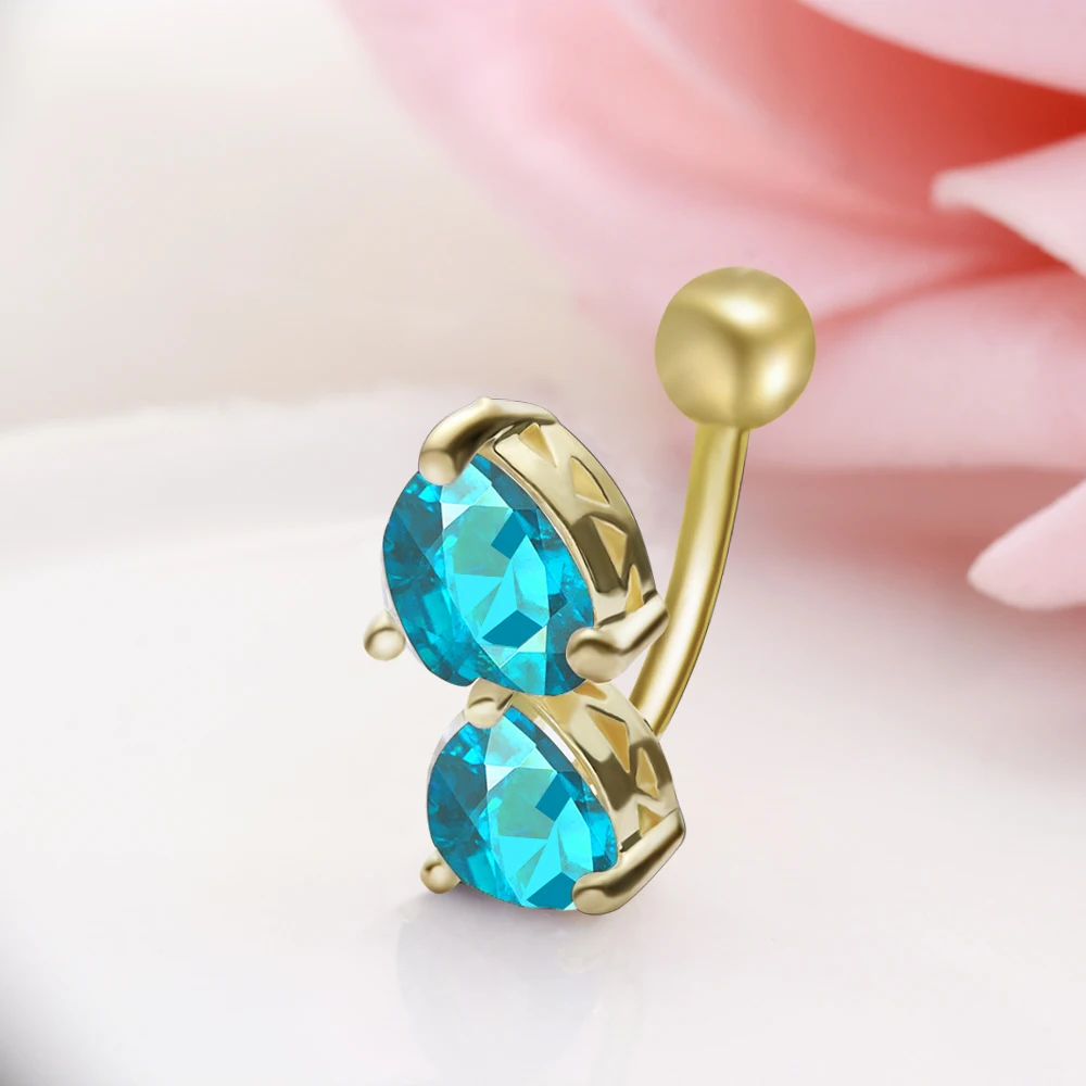 1 шт. кольцо для пирсинга пупка с кристаллами |