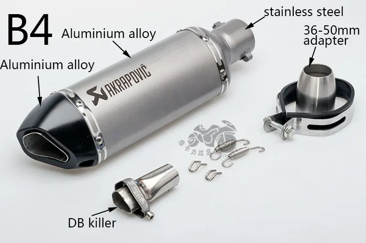 51 мм мотоцикл Akrapovic Модифицированная выхлопная труба косой маленький шестиугольный алюминиевый сплав нержавеющая сталь имитация углеродного волокна