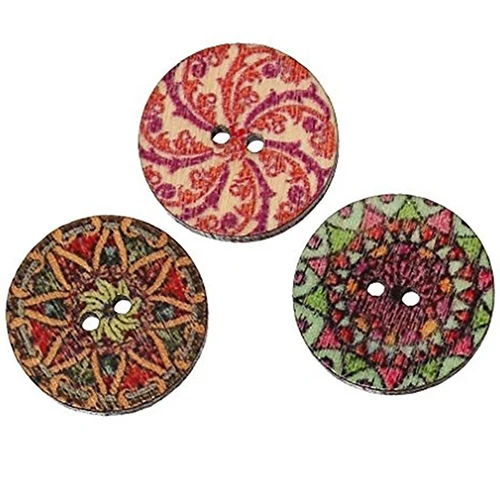 Деревянные пуговицы для пришивания деревянные 50 шт. 15 мм | Дом и сад