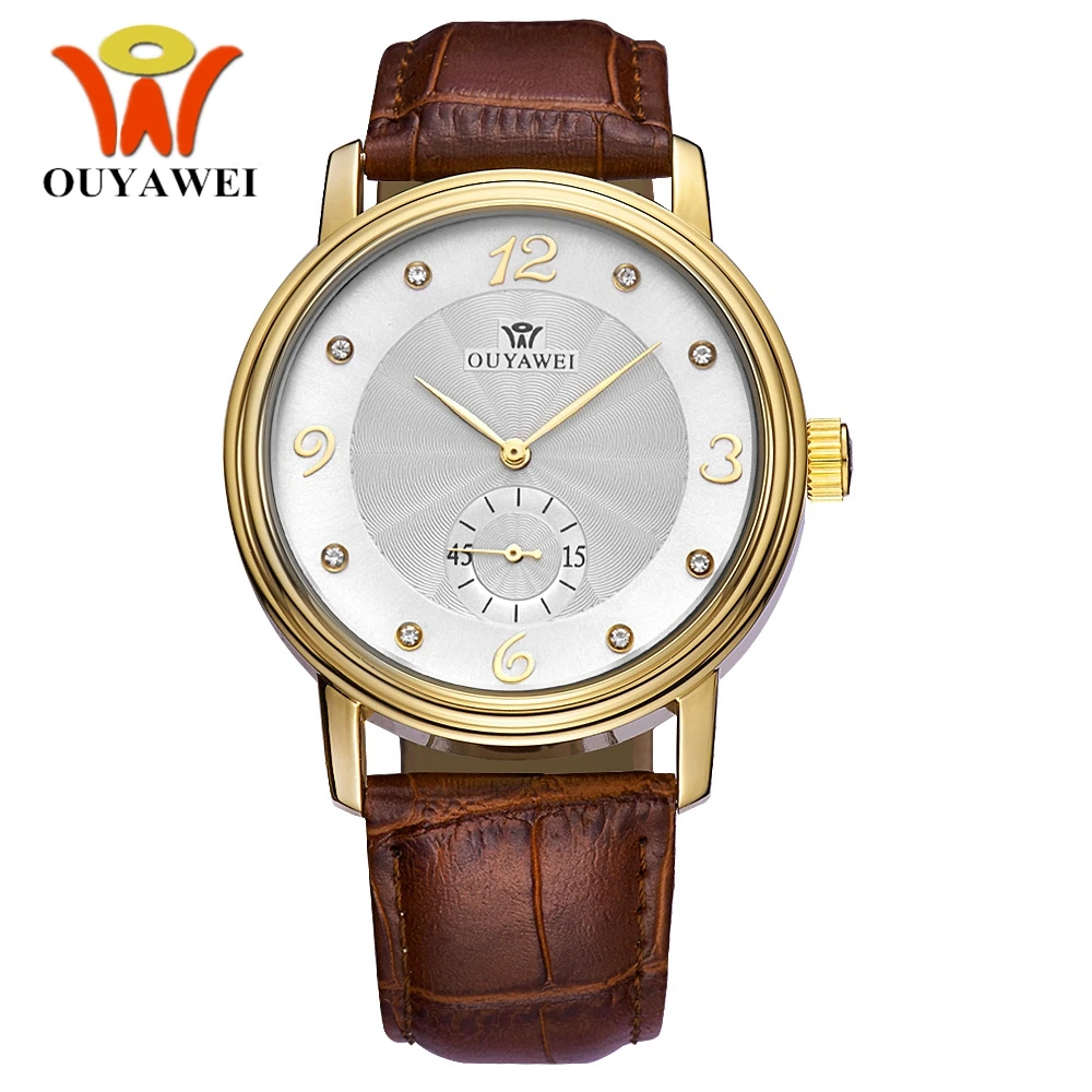 2017 Популярные брендовые OUYAWEI самостоятельно ветер механические часы Для мужчин