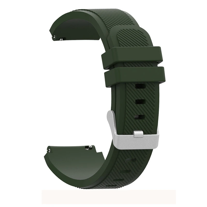Green 22 мм силикон браслетный ремешок для часов для Ticwatch Pro моющийся ремешок для Ticwatch Pro ремешок для samsung gear S3 huawei GT - Цвет: Green