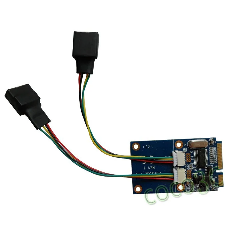 Бесплатная доставка (2 шт.) мини PCIe для Dual USB адаптер/конвертер карты Поддержка Wi Fi