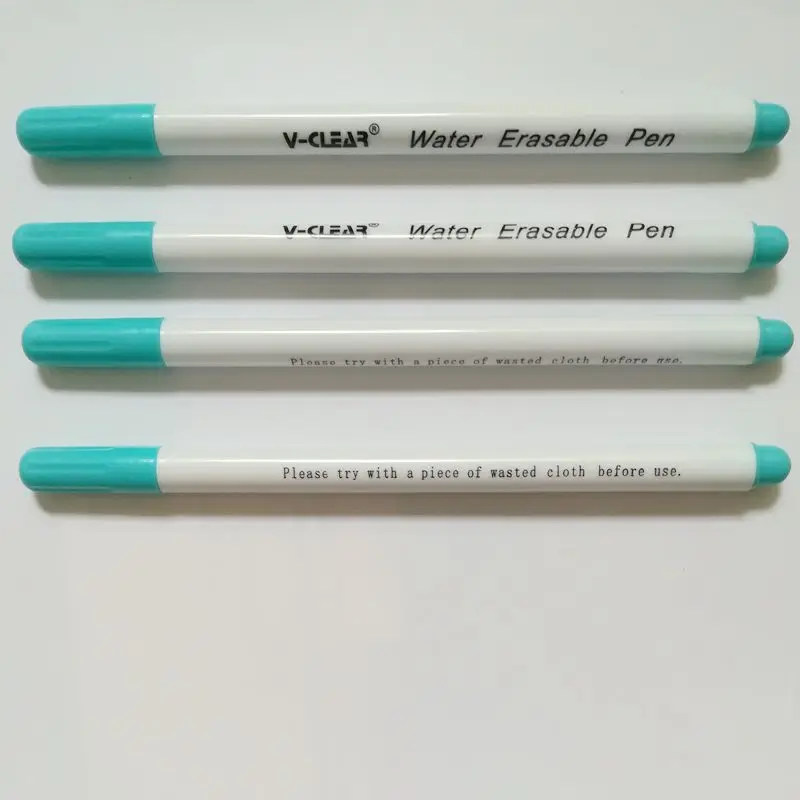 4 pcs Blue VCLEAR синий стираемый маркер для воды белые маркеры для черной ткани водорастворимые маркеры швейные инструменты для лоскутного ремесла - Цвет: 4 pcs Blue