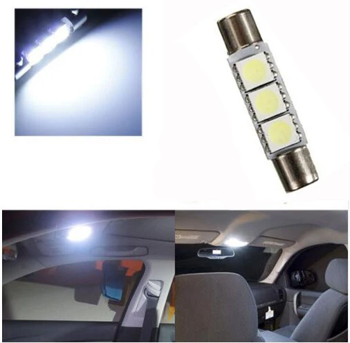 1 шт. 29 мм 3 SMD 5050 LED Авто C5W внутренний купол Festoon косметическое зеркало