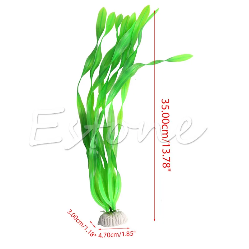 Искусственный аквариум искусственный длинный лист зеленая вода пластик