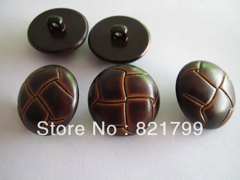 

25mm fiashion leather buttons for coat ABS plastic print brown color garment accessory button