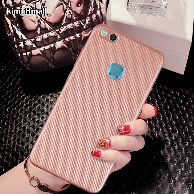 Чехол для Huawei P10 lite Роскошный чехол из углеродного волокна и ТПУ мягкий